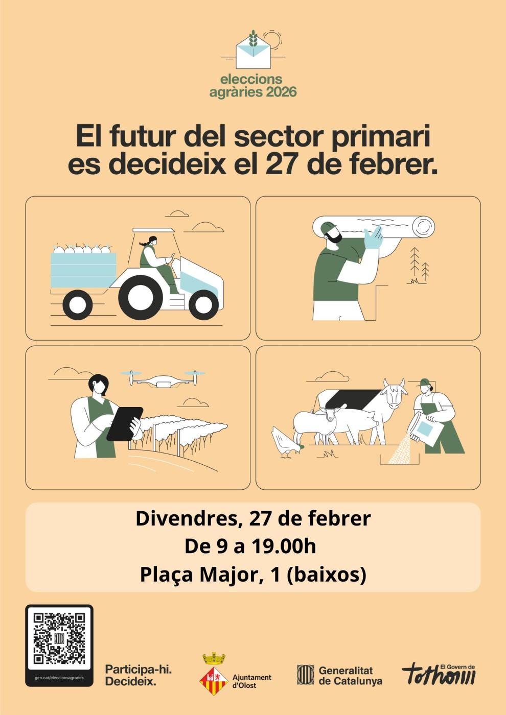 Eleccions agràries 2026: el 27 de febrer el futur del sector primari és a les teves mans